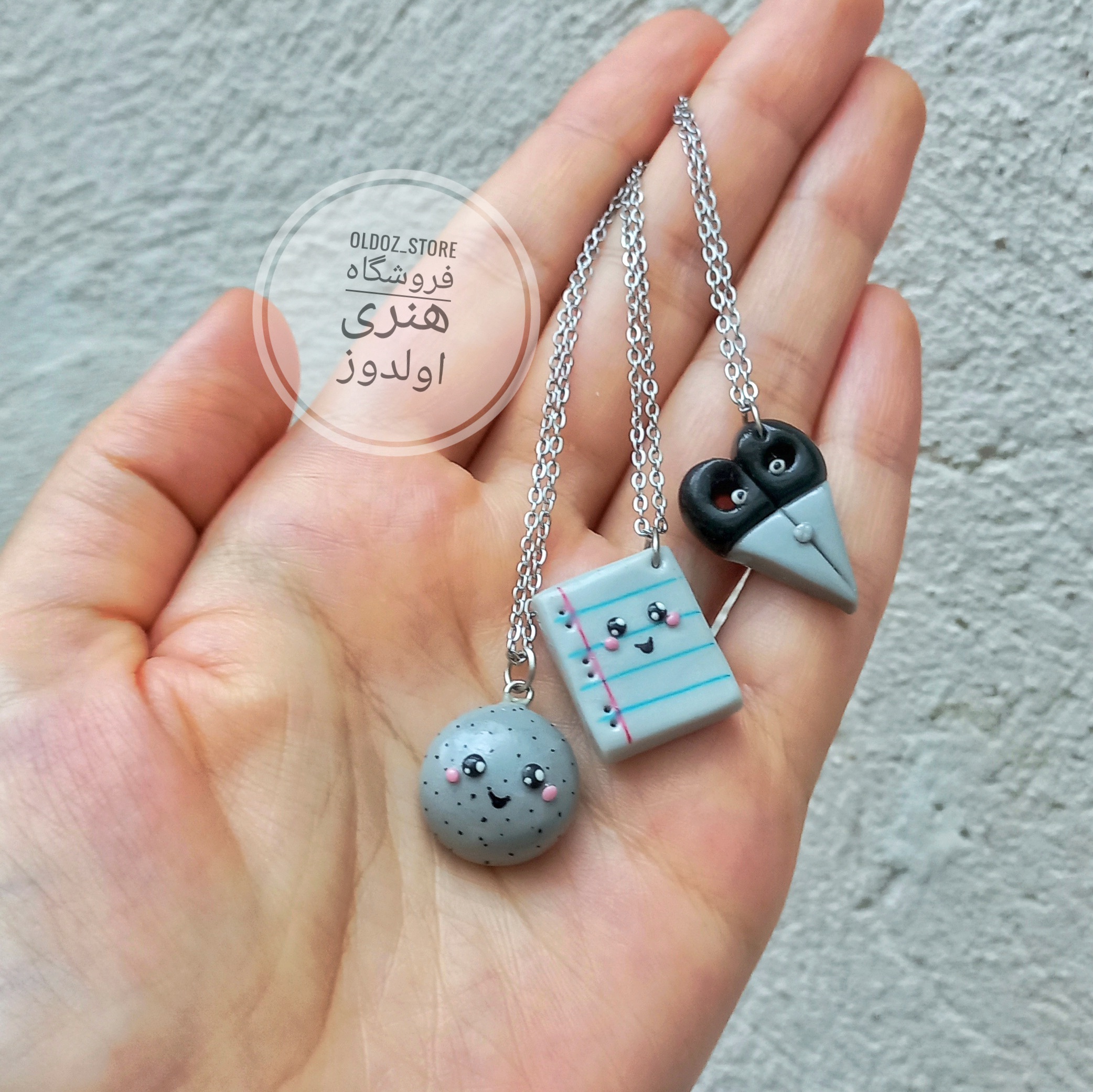 گردنبند سنگ کاغذ قیچی